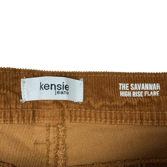 Kensie Jeans Savannah High Rise Flare Tan Corduroy Pants Women's 4 (28 x 30) - Picture 7 of 8